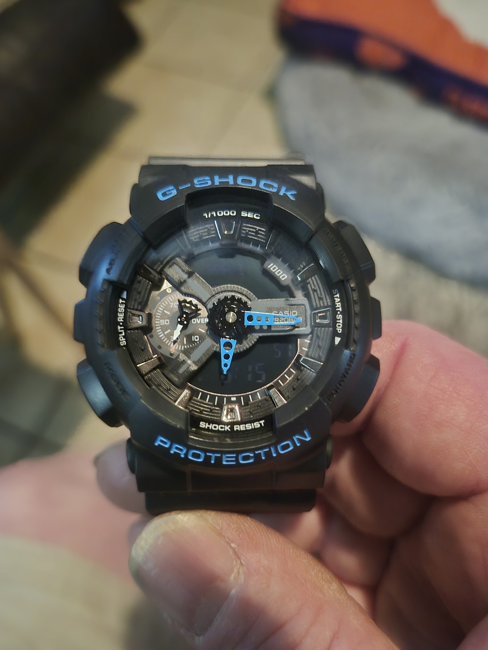 Casio G-SHOCK Black Watch with Blue Accents